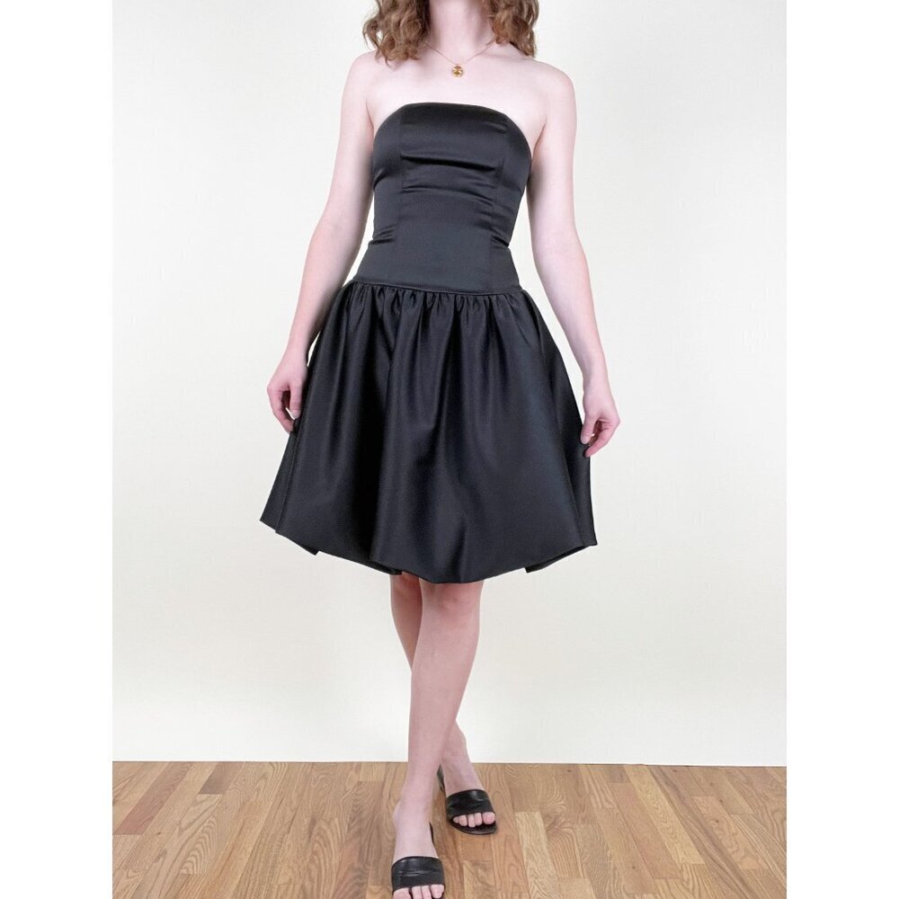 Vintage Bubble Skirt Drop Waist Mini Midi Dress Wedding Guest Whimsigoth Y2K 90s